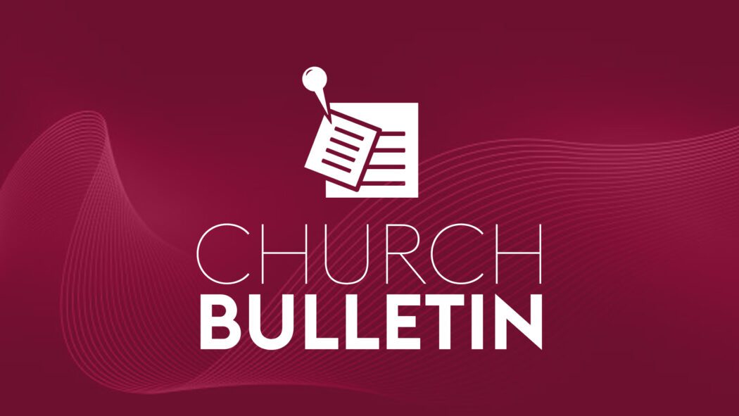 Church Bulletin - The Takoma Park SDA Church